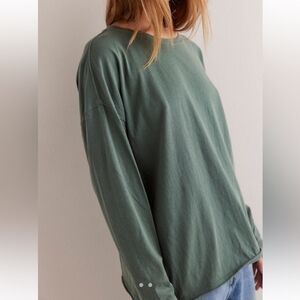Free People We The Free Nina Long-Sleeve Tee In Green